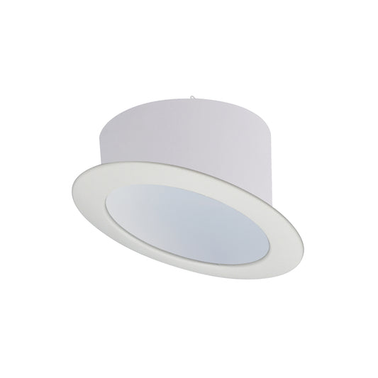 Nora Lighting NTS-615 6" Sloped Metal Reflector Trim, White/White