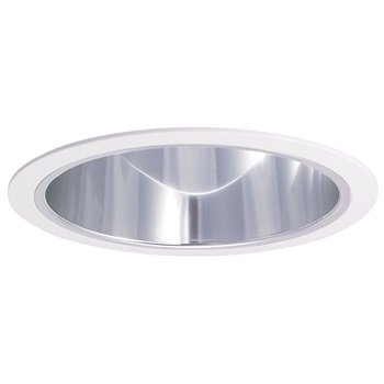 Nora Lighting NTS-714 6" Specular Clear Reflector with White Plastic Ring