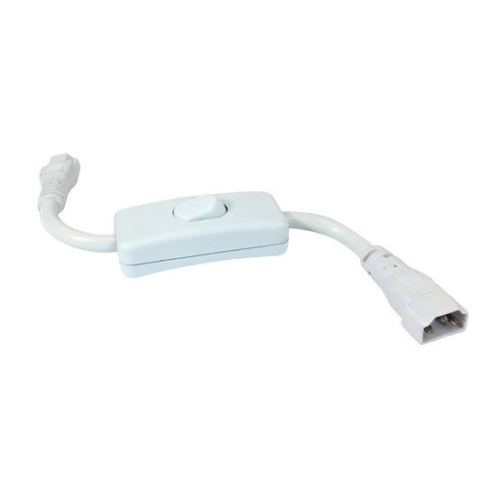 Nora Lighting NULSA-211 8-1/2" Power Cord with On/Off Switch for NULS, White Finish