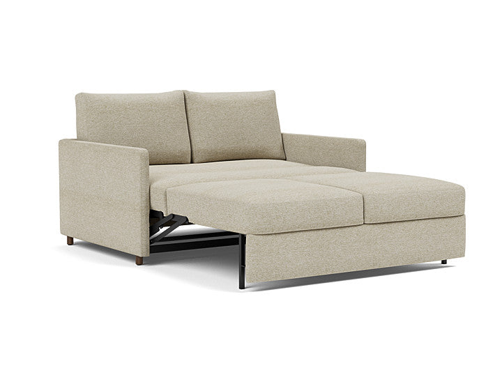 Modern full-size sleeper sofa with 366 Halifax Antique woven upholstery