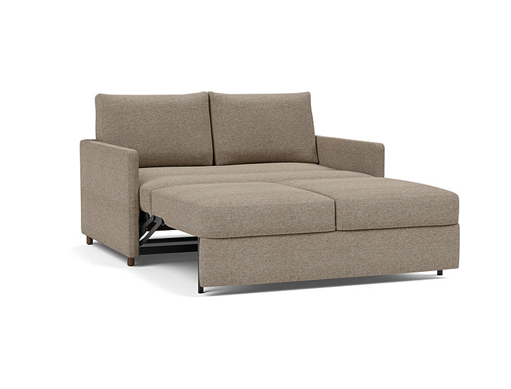 Scandinavian sleeper sofa finished in 367 Halifax Wicker woven fabric