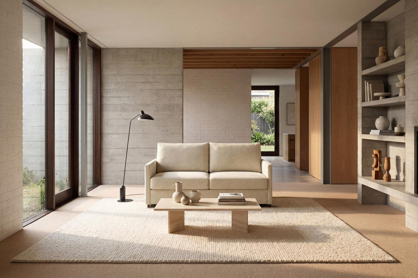 Neah full-size sleeper sofa with comfortable Double Spring support
