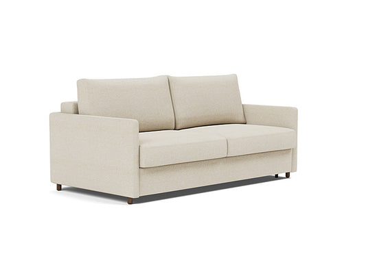 Neah king sleeper sofa sleeping position with 365 Halifax Shell fabric upholstery
