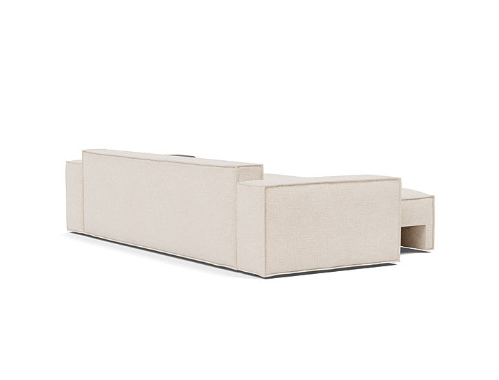 Adario sleeper sofa in neutral 255 Basmati fabric with modern design
