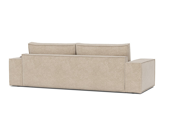 Adario sofa bed in 257 Taupe fabric with modern Scandinavian styling