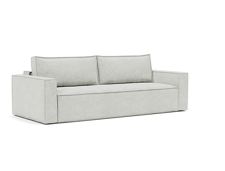 Newilla sofa bed featuring soft pocket spring comfort in 256 Adario Fog fabric