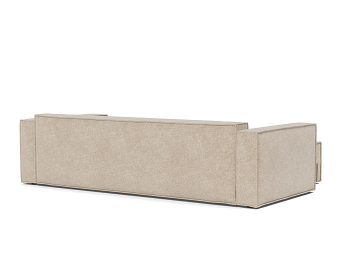 Newilla convertible sofa bed with standard arms in 257 Adario Taupe upholstery