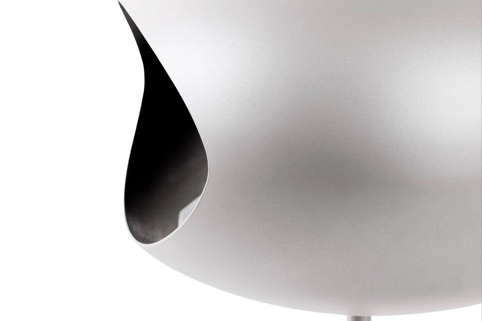 Dome Nickel Ground Steel High Fireplace by LE FEU