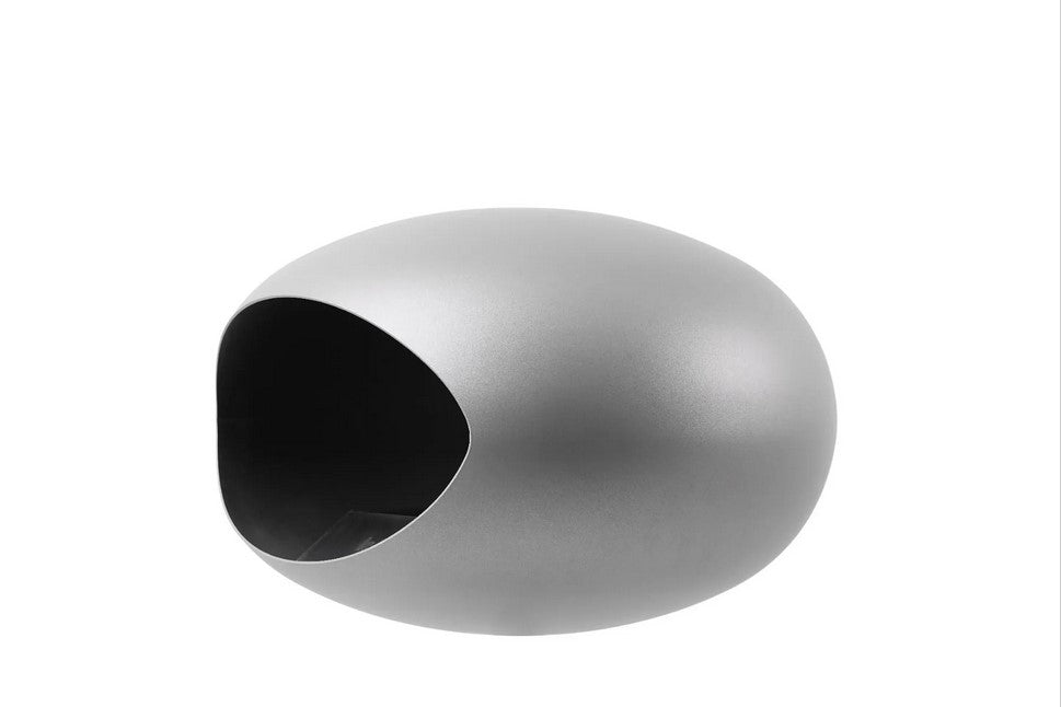 Dome Nickel Ground Steel High Fireplace by LE FEU