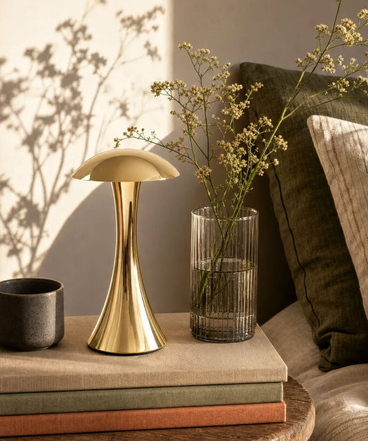 NEOZ Nimbus cordless table lamp, styled setting 1 (photo 1)