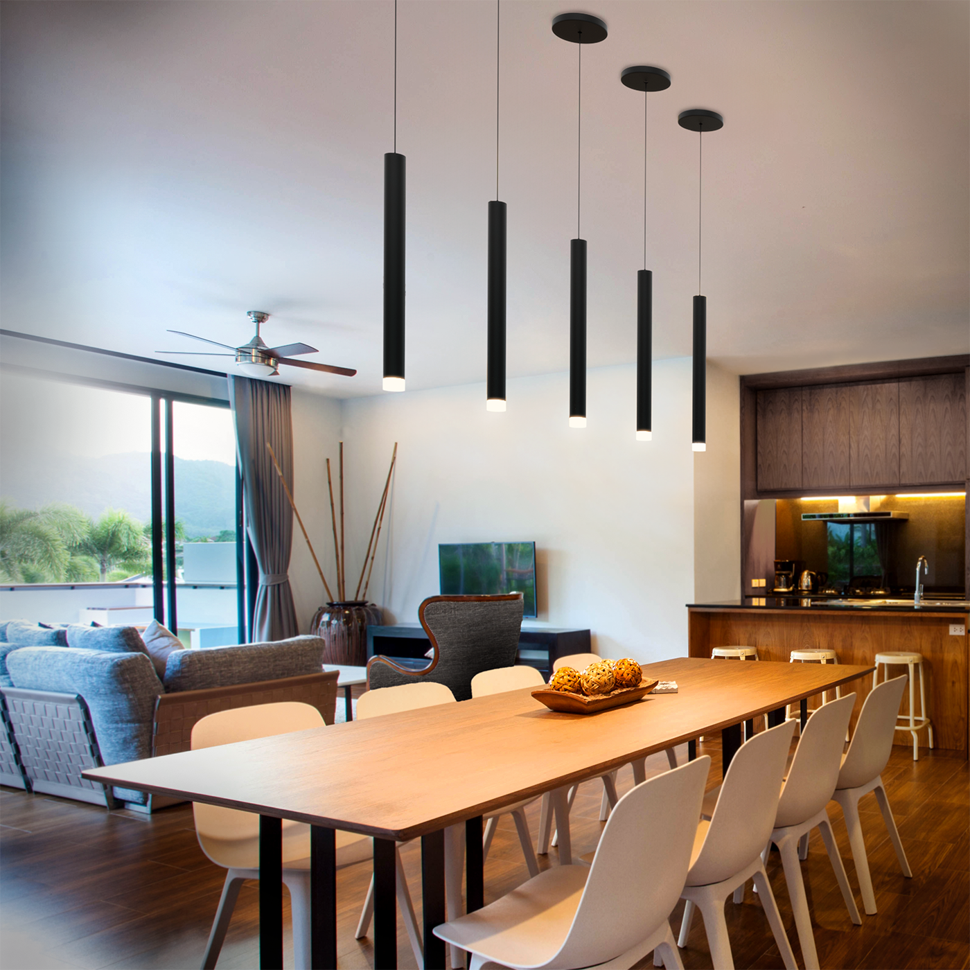 BlackJack Lighting Novo Tall Pendant Light