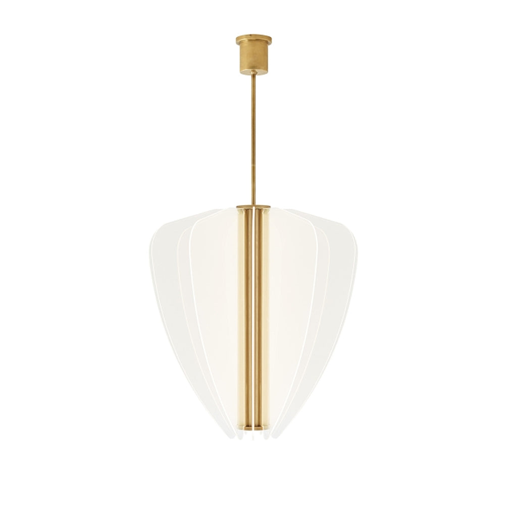 Visual Comfort Nyra 30 Chandelier Plated Brass