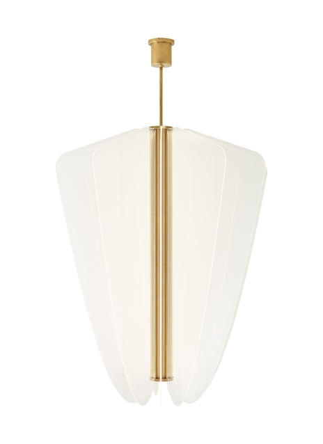 Visual Comfort Nyra 42 Chandelier Plated Brass