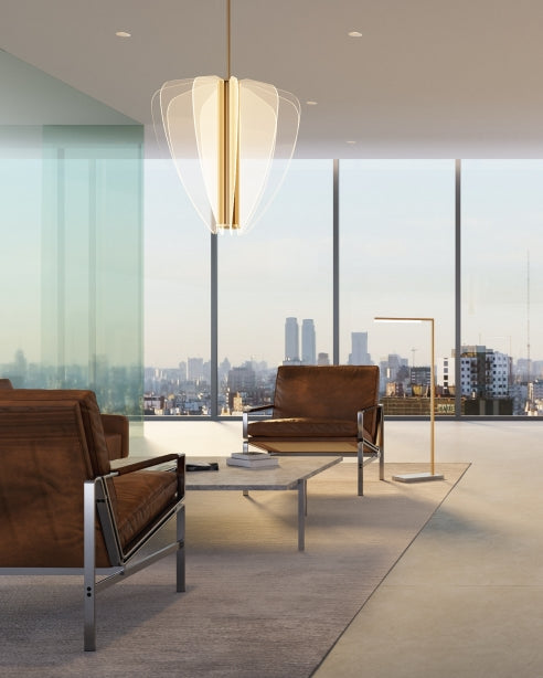 Visual Comfort Nyra 42 Chandelier Nightshade Black