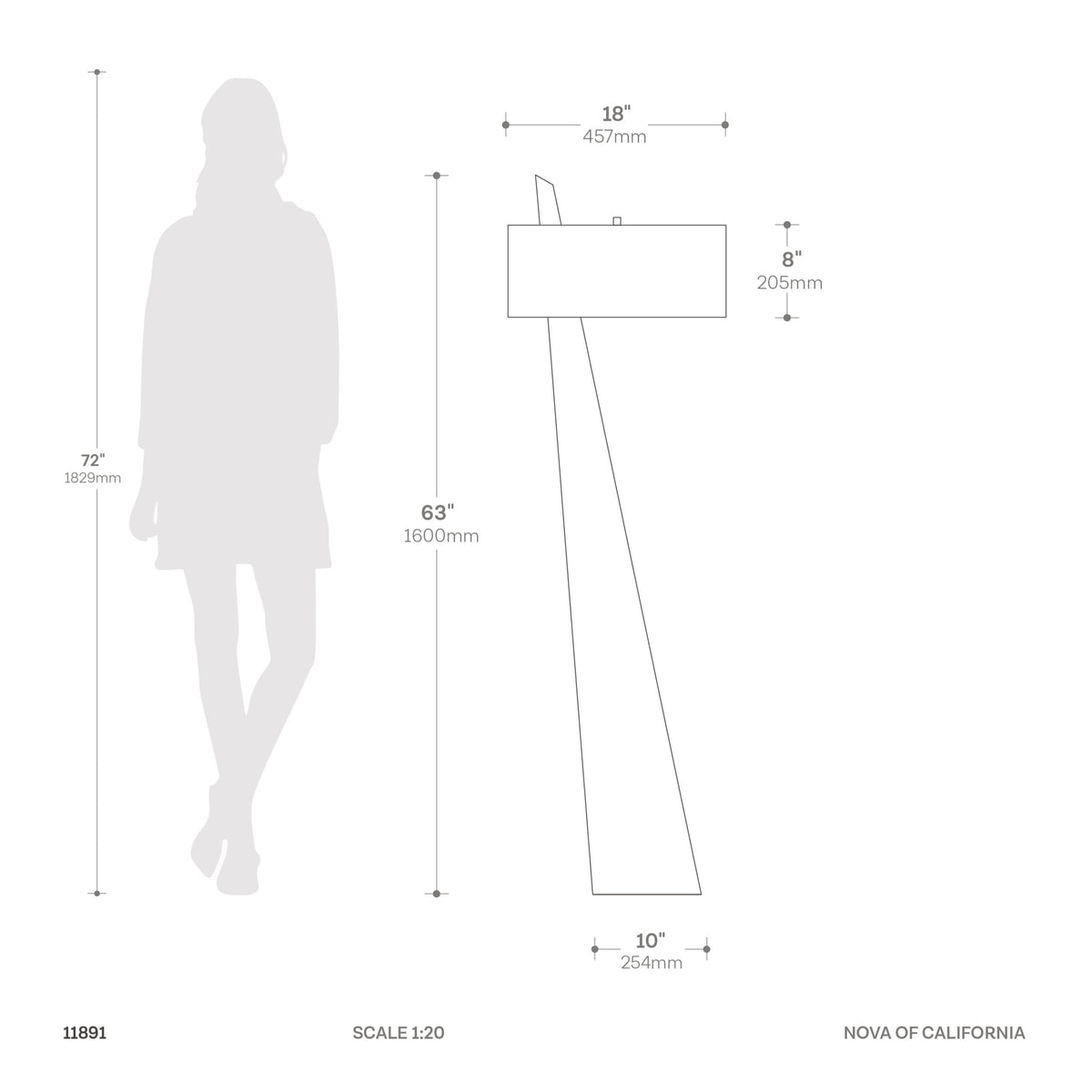 Obelisk Floor Lamp by Nova of California – view 7