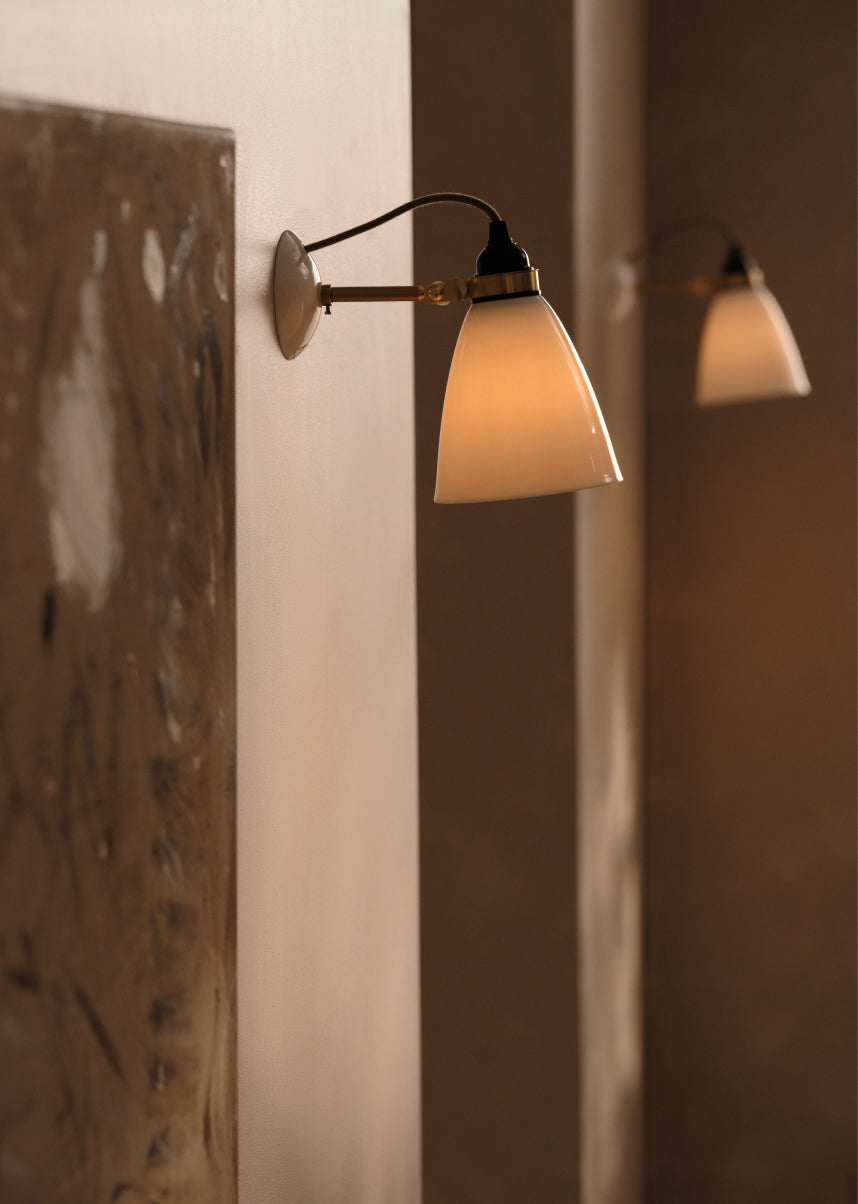 Hector 30 Medium Dome Wall Light shown in a room setting