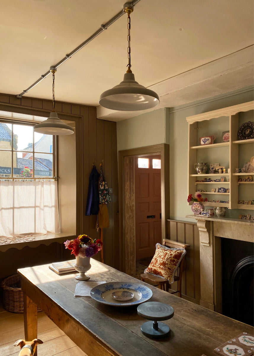 School Light Pendant shown in a room setting