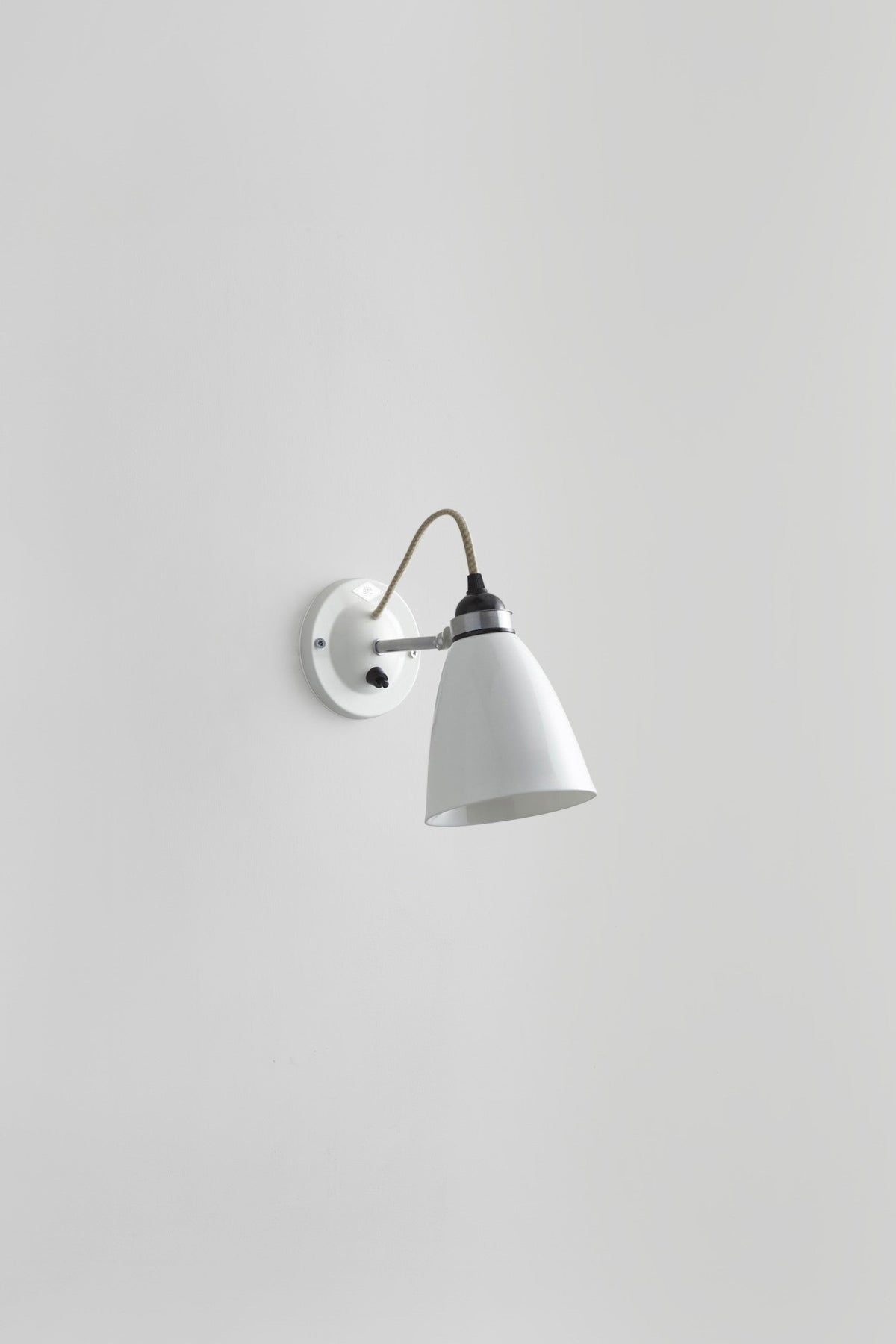 Hector Medium Dome Wall Light with Switch by Original BTC, White (photo 8)