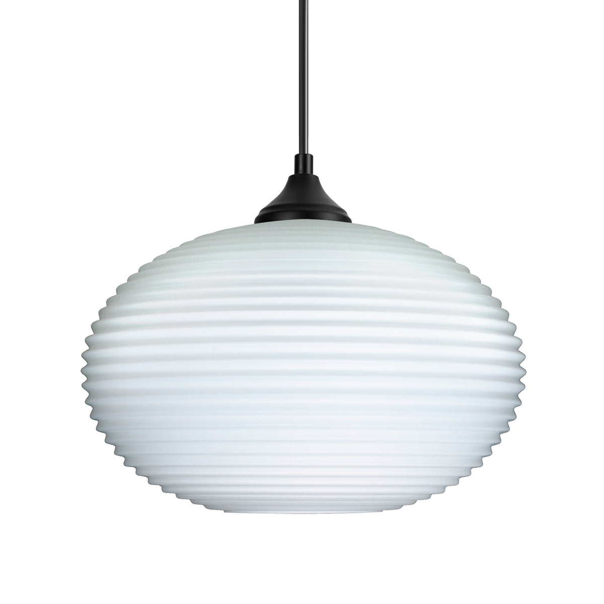 Besa Pape 10 outdoor cord pendant option – Opal Ribbed