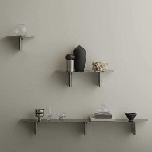 blomus ORU Folded Steel Wall Shelf, 11.8 or 23.6 in – ORU wall shelf in a styled room (1)