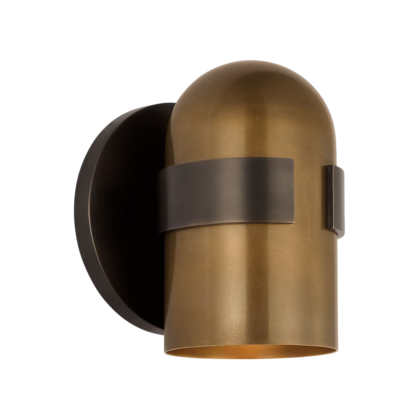 Decorative wall light in brass finish for bedroom or hallway