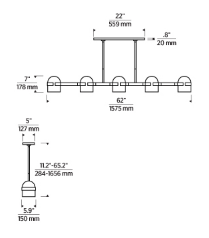 Visual Comfort Octavia X Large Linear Chandelier 