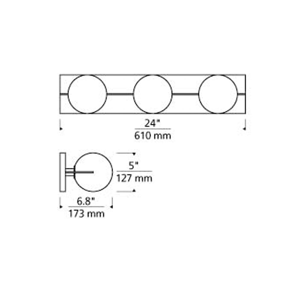 Orbel 3 Light LED Mid Century Bathroom Vanity Light by Visual & Comfort & Co