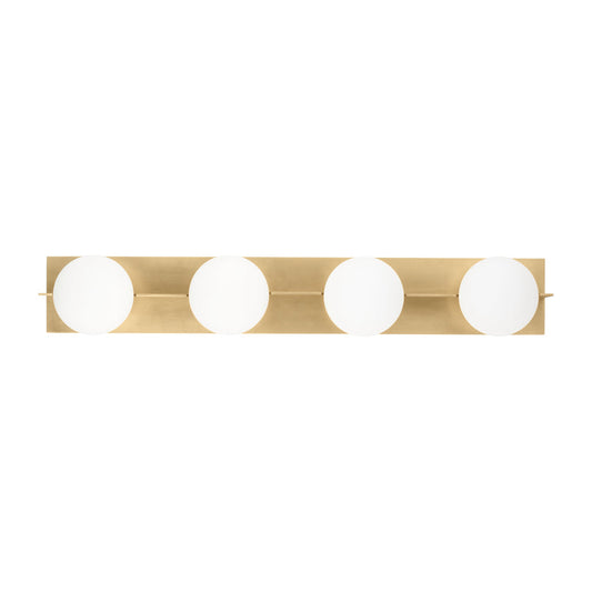 Visual Comfort Orbel 4-Light in Natural Brass, on a white background