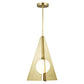 Visual Comfort Orbel Pyramid Grande Modern Geometric Ceiling Light Aged Brass