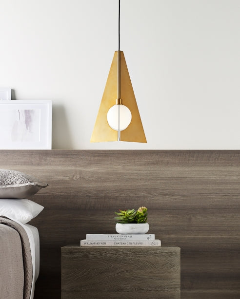 Visual Comfort Orbel Pyramid Grande Modern Geometric Ceiling Light 