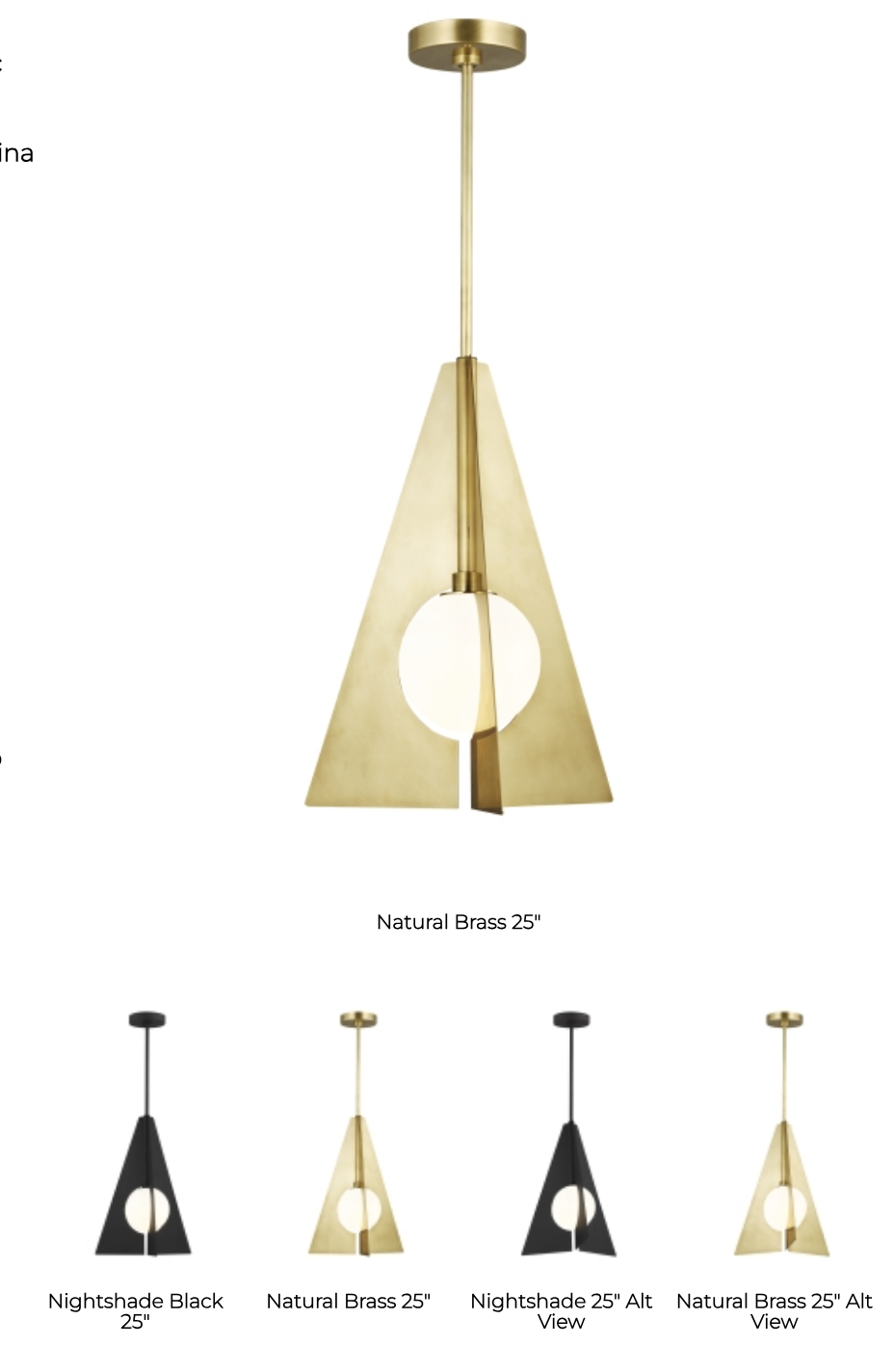 Visual Comfort Orbel Pyramid Grande Modern Geometric Ceiling Light 