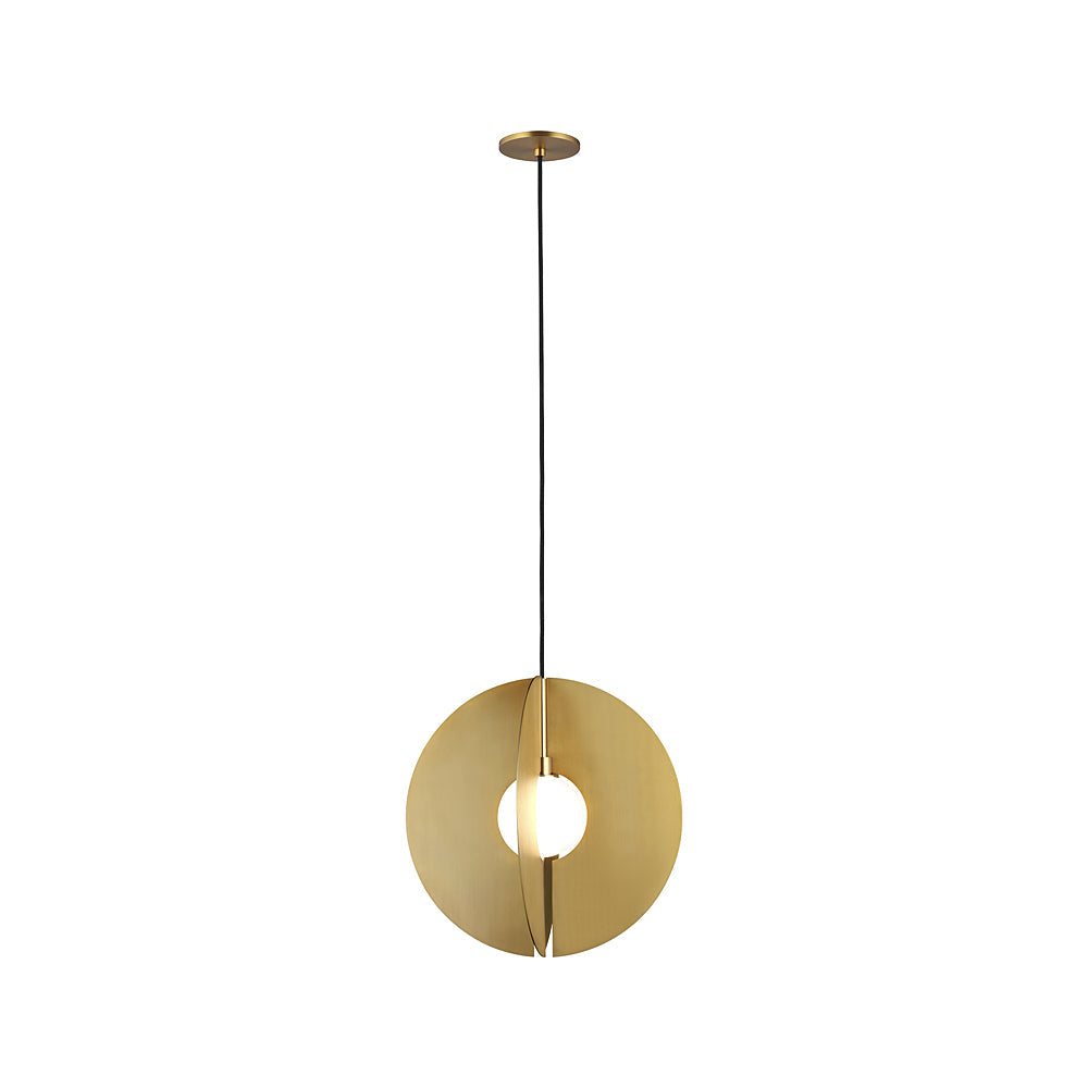 Visual Comfort Orbel Round Pendant Light Matte Black