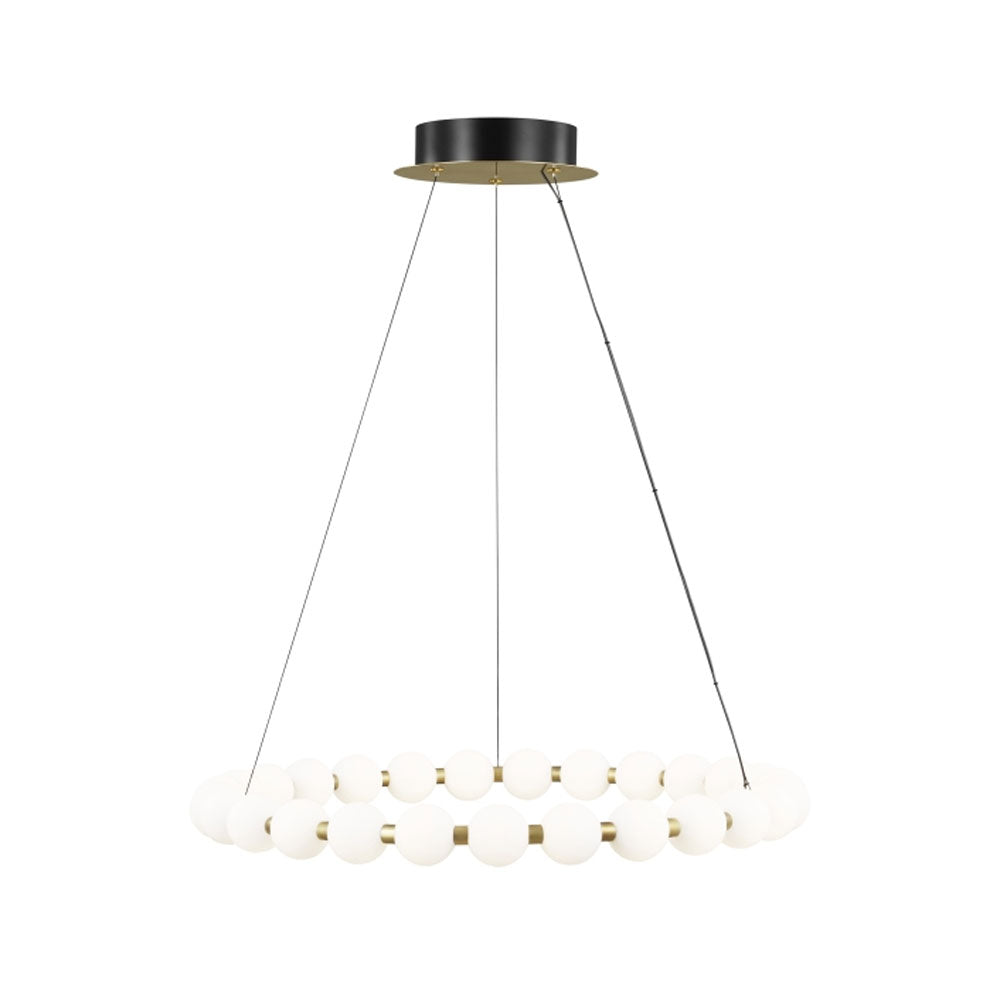 Visual Comfort Orbet 30 Chandelier Natural Brass