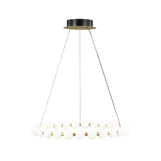 Visual Comfort Orbet 30 Chandelier Natural Brass