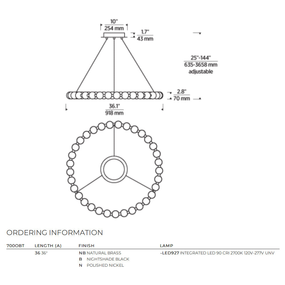 Visual Comfort Orbet 36 Chandelier 