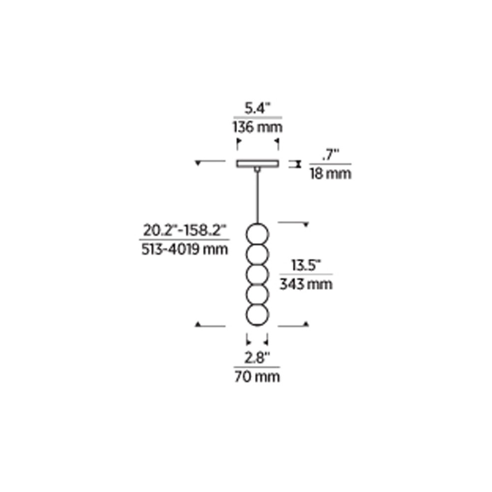 Visual Comfort Orbet 5 Light Pendant Light Natural Brass