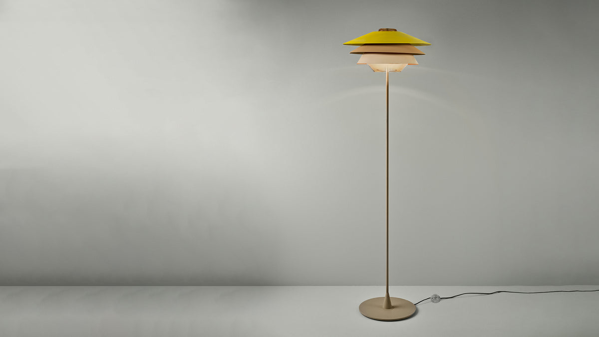 Overlay F floor lamp by Tim Brauns