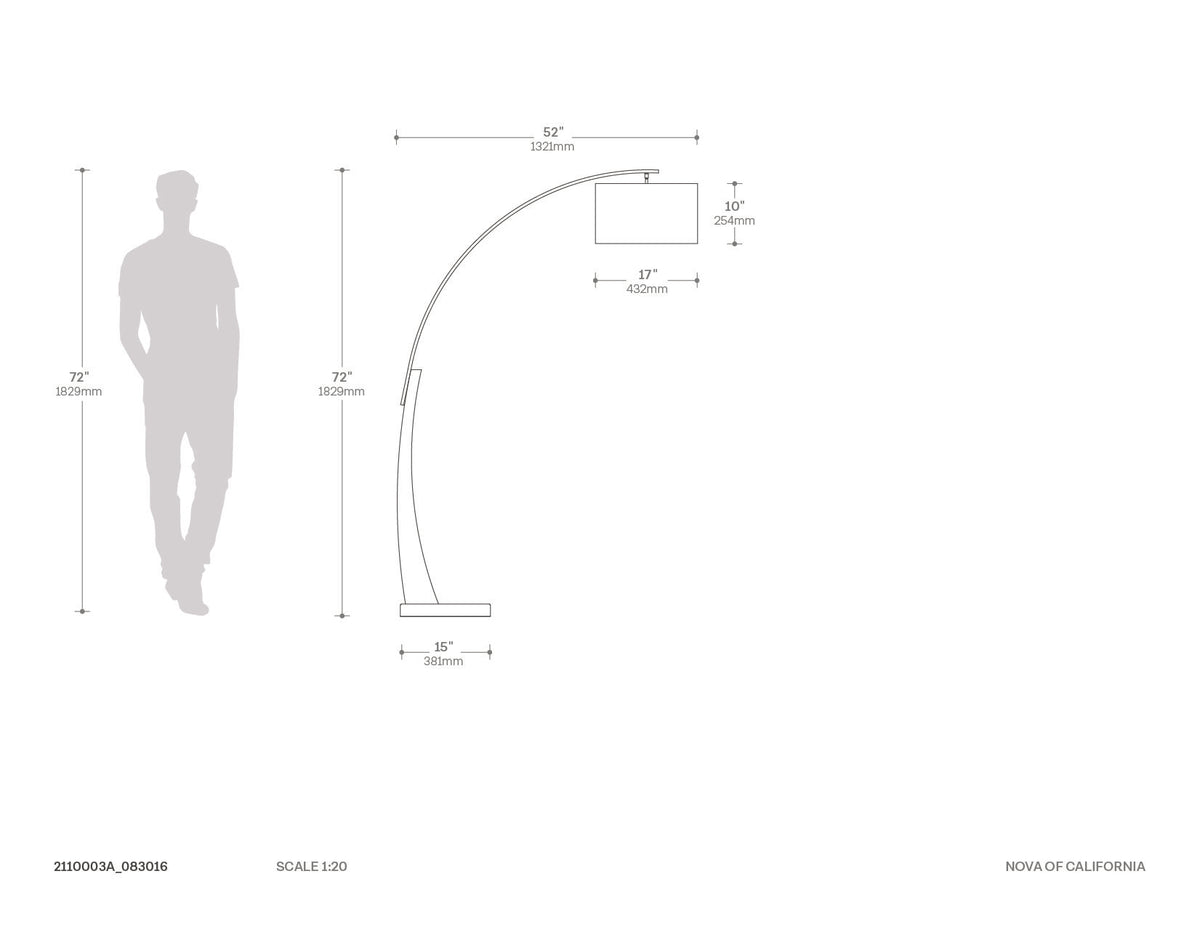 Plimpton Arc Floor Lamp by Nova of California – view 11