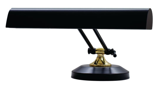 House of Troy 14" Upright Piano Lamp in Black & Brass