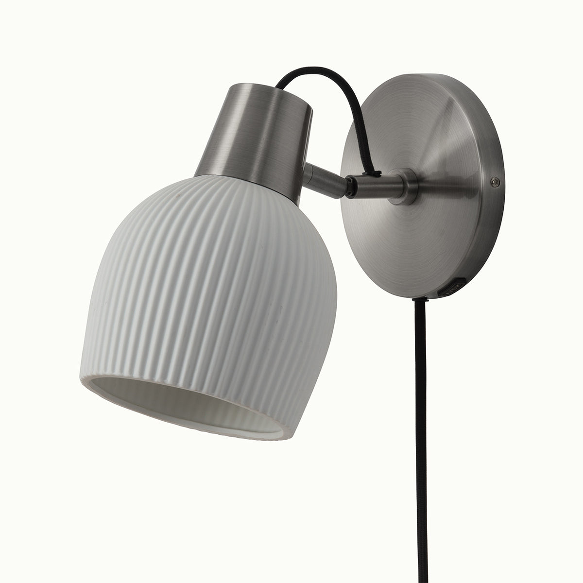 Petaluma Bone Porcelain Wall Sconce by Nova of California, Satin Nickel – view 10