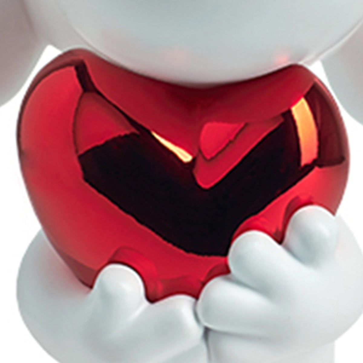 Leblon Delienne Snoopy Heart sculpture in White & Red, 11 inch – view 6