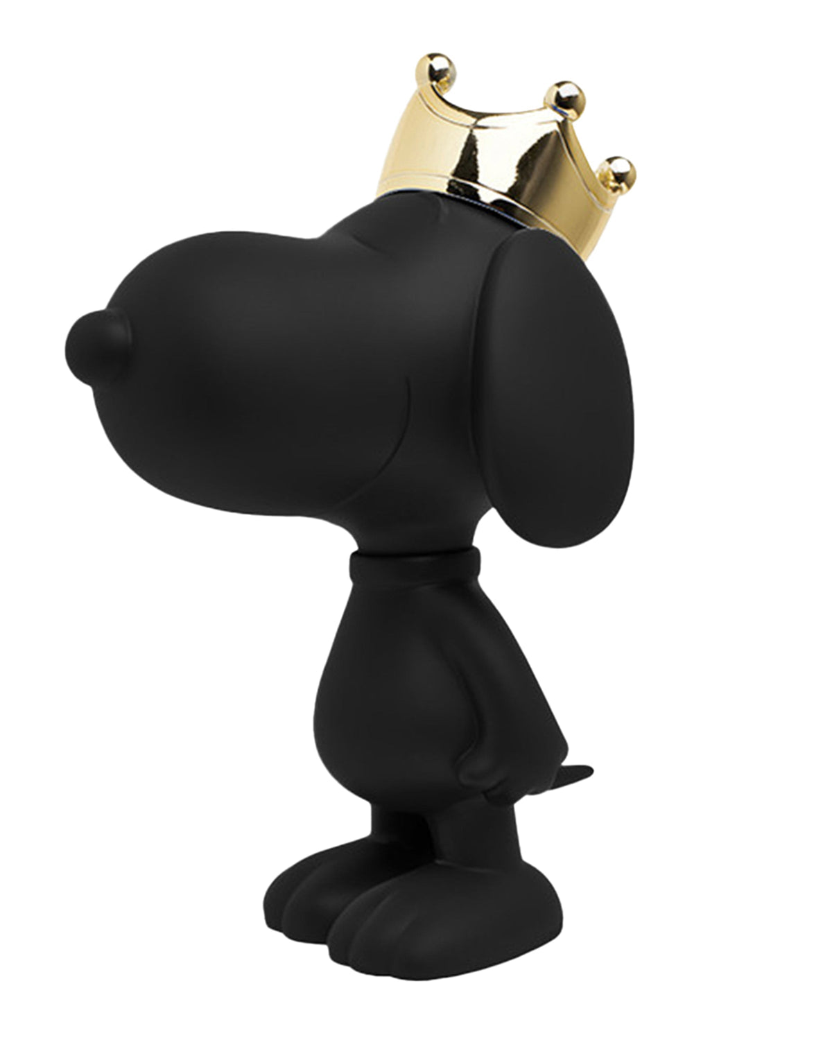 Leblon Delienne Snoopy Crown sculpture in Black & Gold, 12 inch