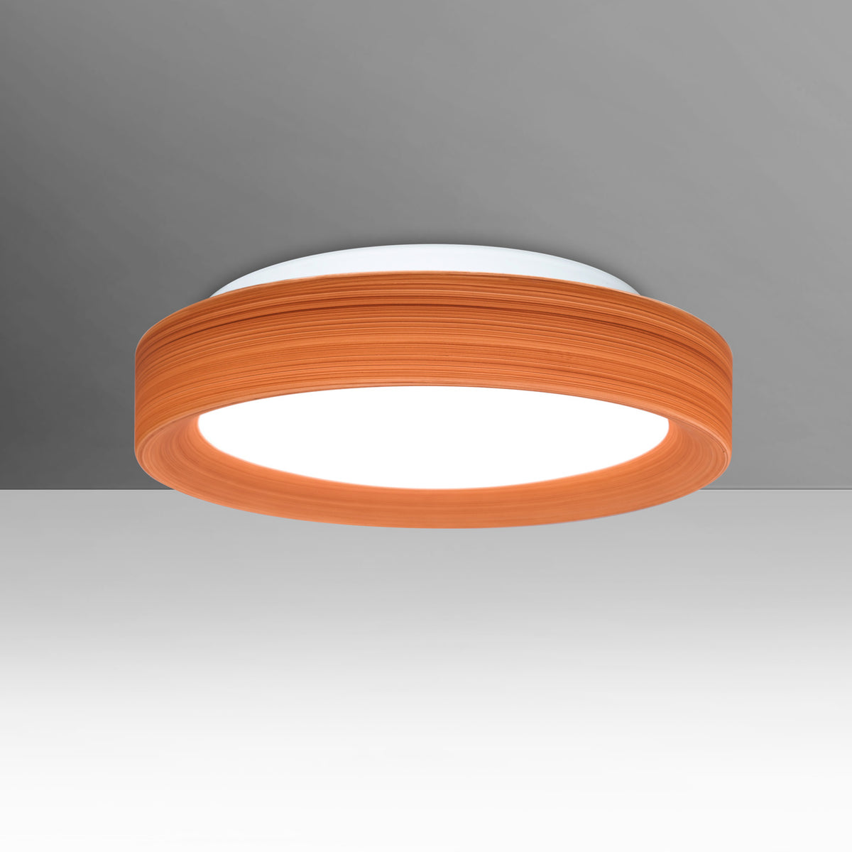 Besa Pella 13 flush mount – Cherry glass, studio view