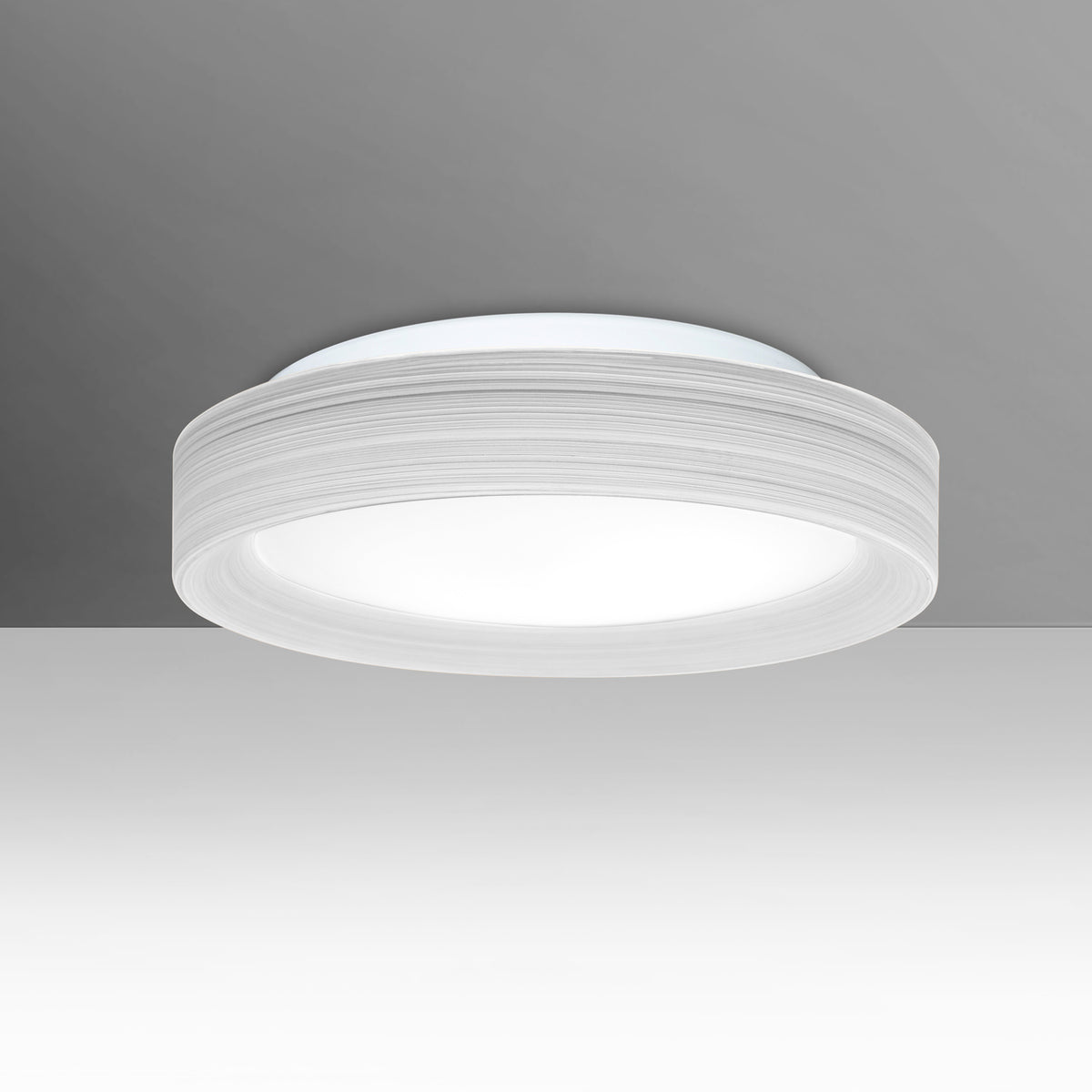 Besa Pella 13 flush mount – Chalk glass, studio view
