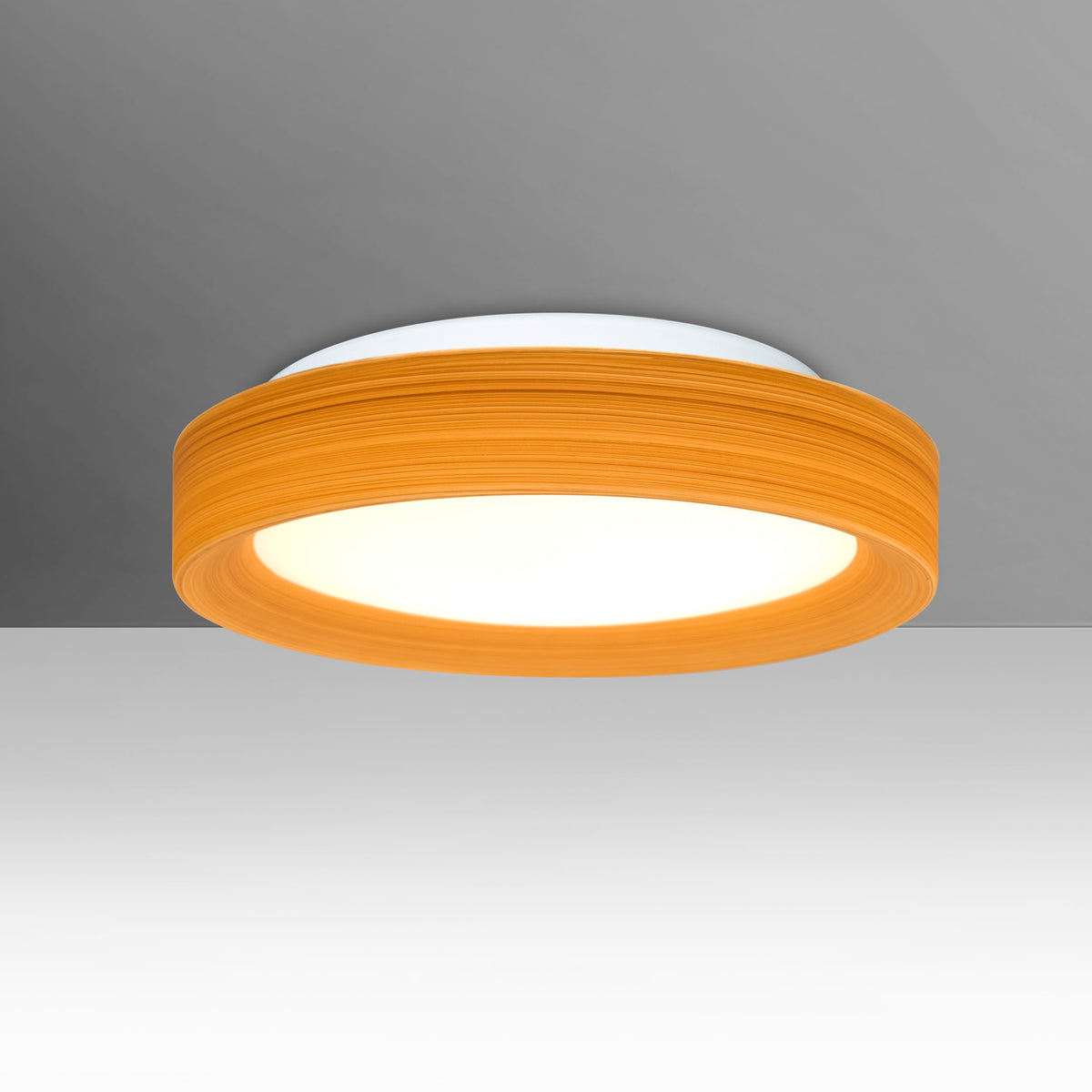 Besa Pella 13 flush mount – Oak glass, studio view