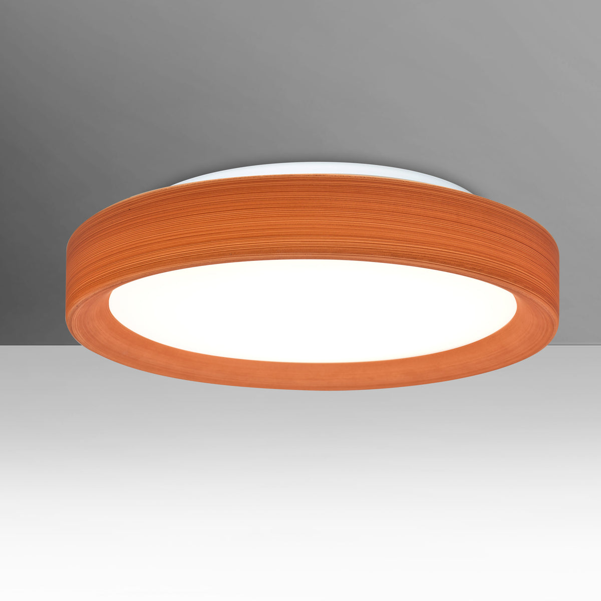 Besa Pella 16 flush mount – Cherry glass, studio view