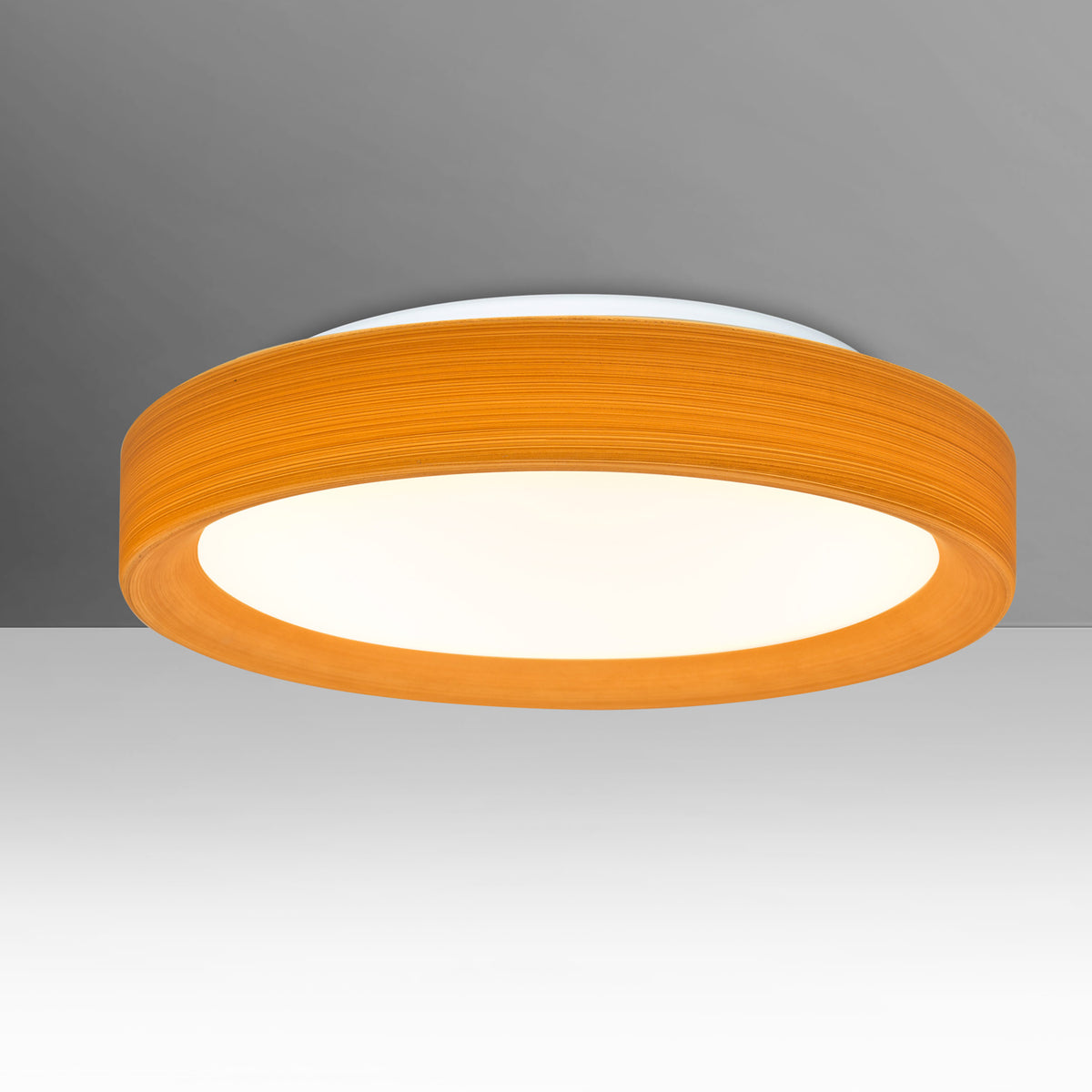 Besa Pella 16 flush mount – Oak glass, studio view