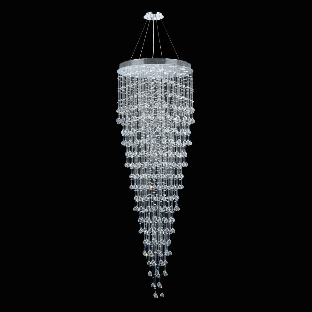 String Lighting Chandelier 16-Light in Chrome PF4936CH by StarFire Crystal
