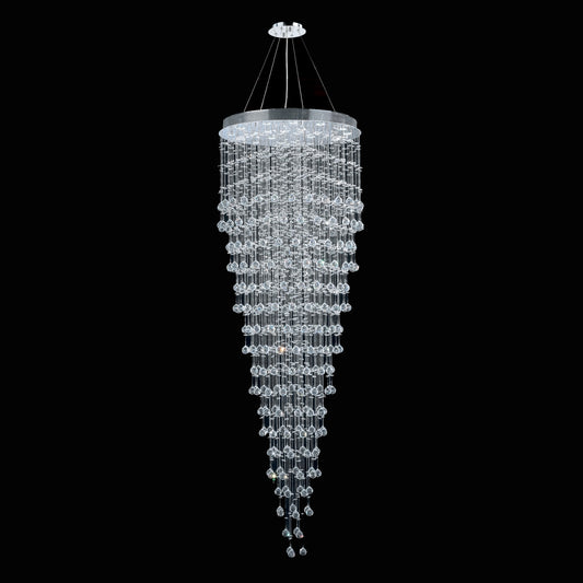 String Lighting Chandelier 10-Light in Chrome PF4960CH by StarFire Crystal