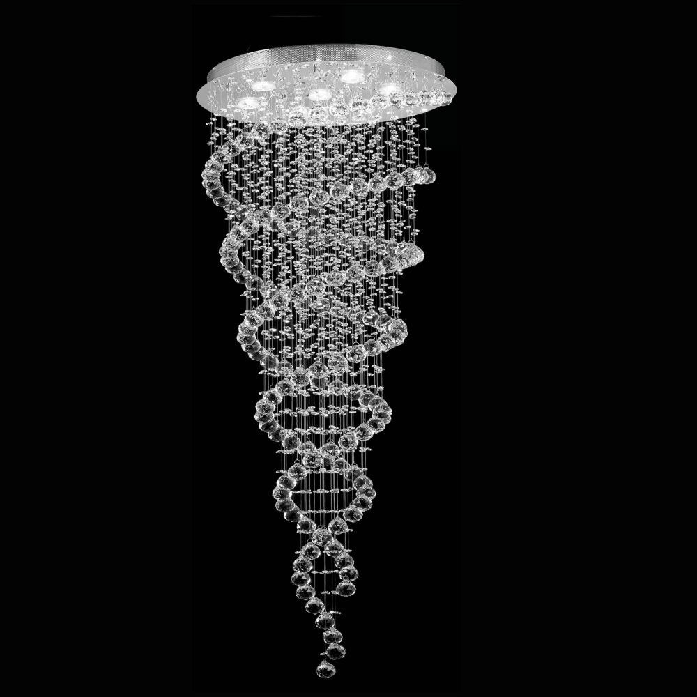 String Lighting Chandelier 13-Light in Chrome PF9218CH by StarFire Crystal